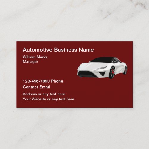 Coolest Automotive Theme Business Cards