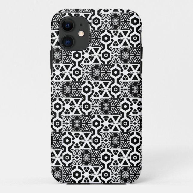 Coolest Black White Jeweled Pattern Case-Mate iPhone Case (Back)