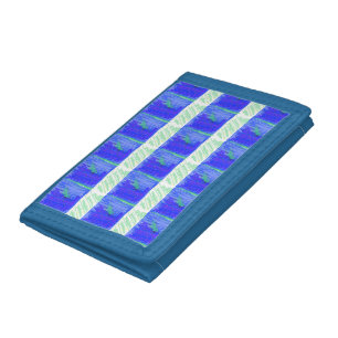 Coolest Blue Nautical Blue Abstract Tri-fold Wallet