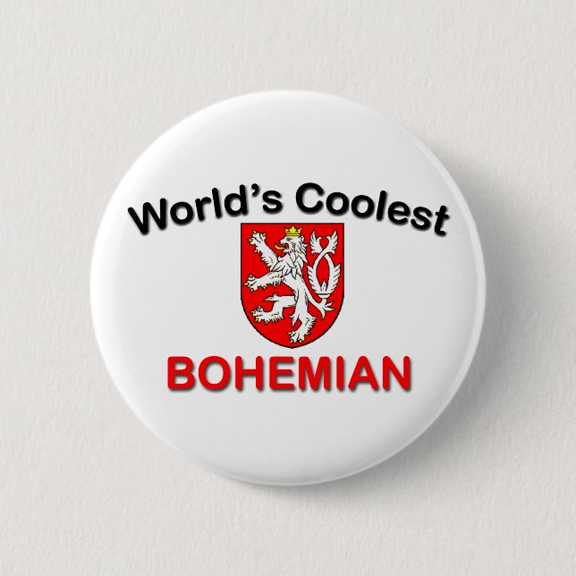 Coolest Bohemian Pinback Button (Front)