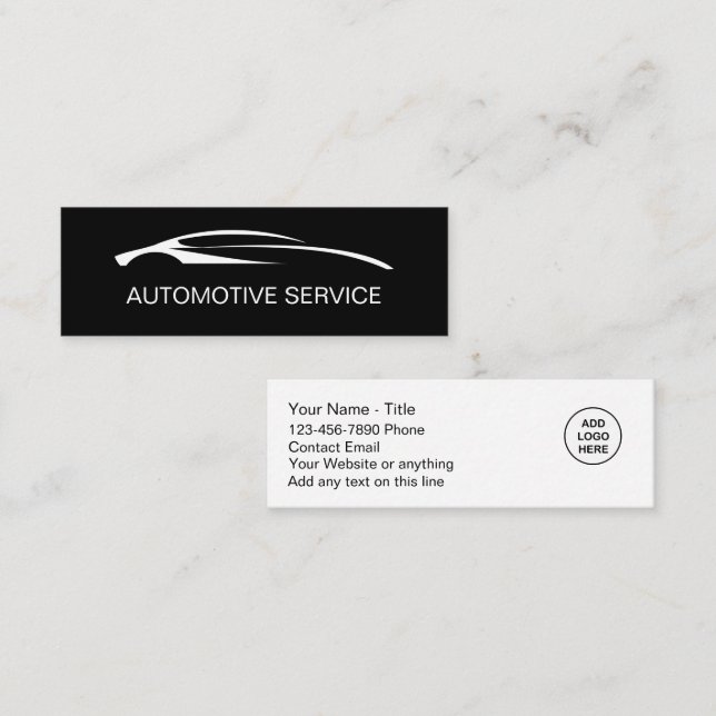 Coolest Budget Automotive Business  Mini Business Card (Front/Back)