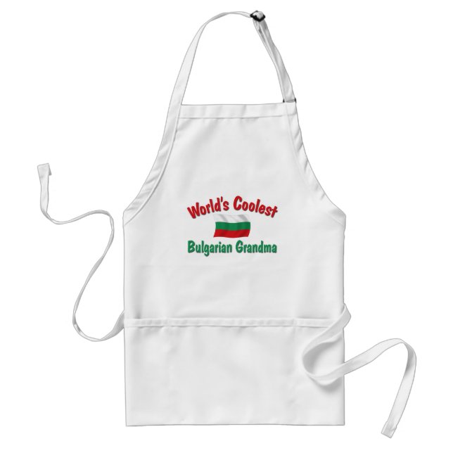 Coolest Bulgarian Grandma Adult Apron (Front)