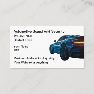 Coolest Car Audio Security Detailing Business Card