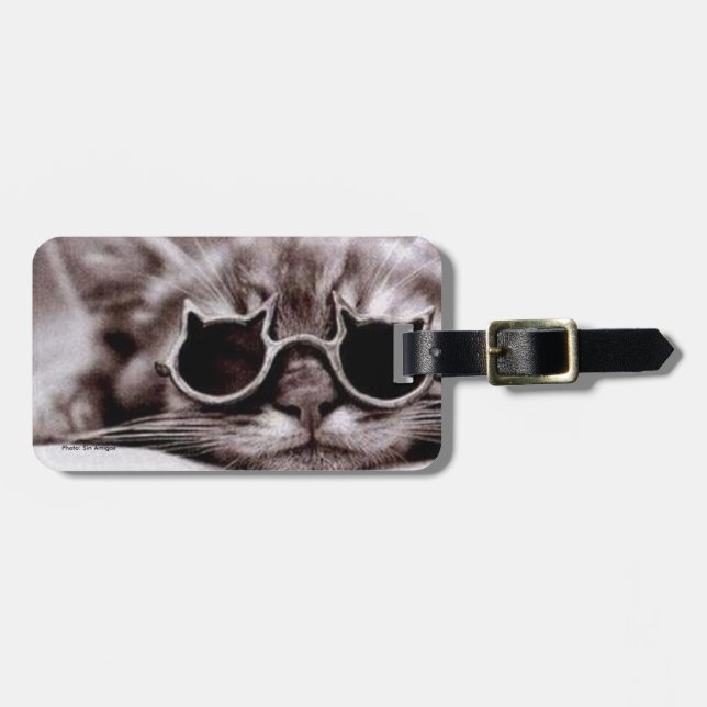 Coolest Cat alive Luggage Tag (Front Horizontal)