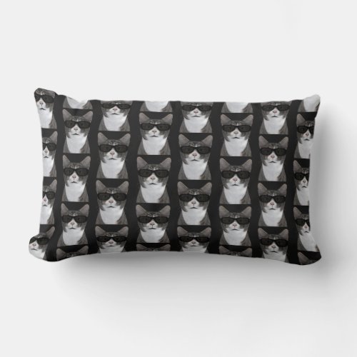 Coolest Cat In Town Lumbar Pillow