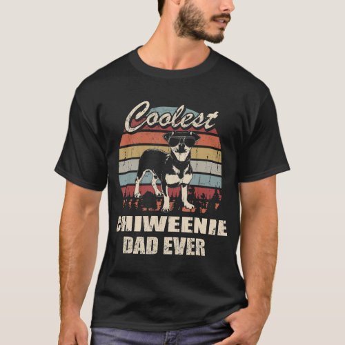 Coolest Chiweenie Dad Ever Vintage Retro  T_Shirt