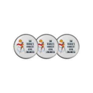 Coolest Civil Engineer Golf Balls Golf Ball Marker