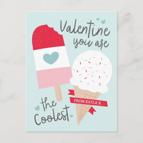 Coolest Classroom Valentine Holiday Postcard