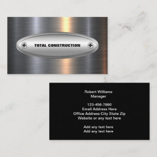 Coolest Classy Construction Business Cards New