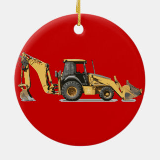 Coolest Construction Excavator Digger Ceramic Ornament