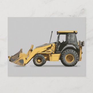 Coolest Construction Excavator Digger Postcard