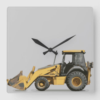 Coolest Construction Excavator Digger Square Wall Clock