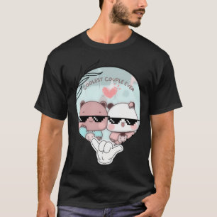 Coolest Couple Ever Bubu Dudu Panda Bear Browne Lo T-Shirt
