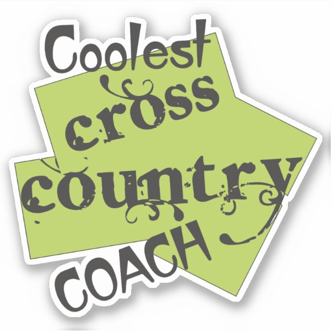 Coolest Cross Country Coach Sticker (Front)