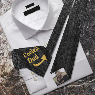 Coolest Dad Arrow Private Photo Neck Tie