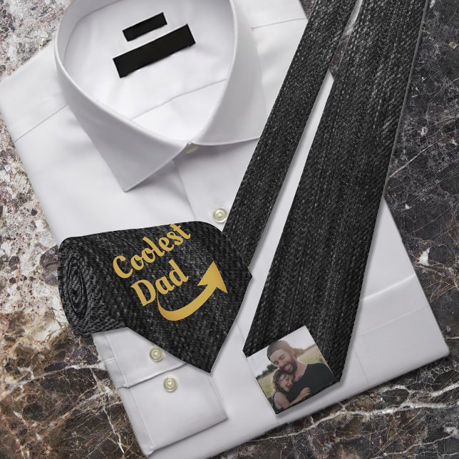 Coolest Dad Arrow Private Photo Neck Tie (Creator Uploaded)