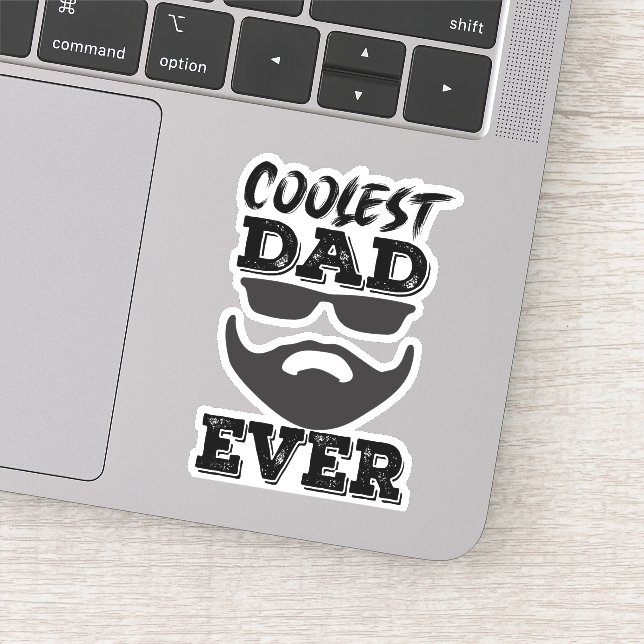 COOLEST DAD EVER STICKER (Detail)