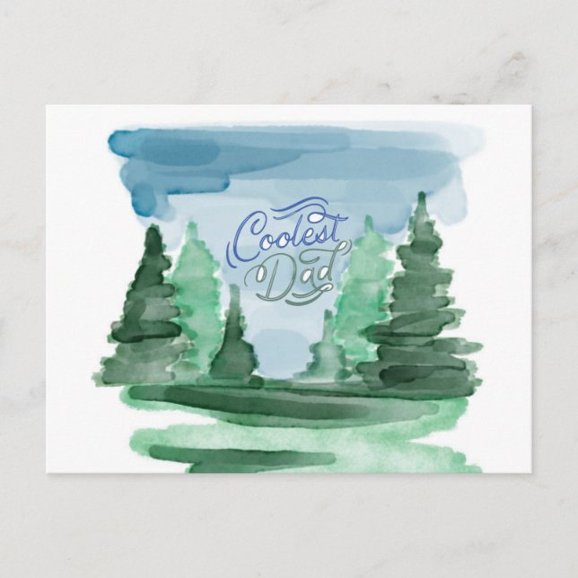 Coolest Dad for the outdoor dad lover Postcard (Front)