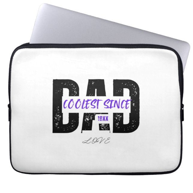 Coolest Dad Laptop Sleeve (Front)