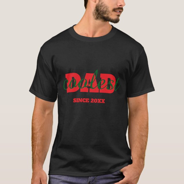 Coolest Dad Simple Preppy T-Shir T-Shirt (Front)