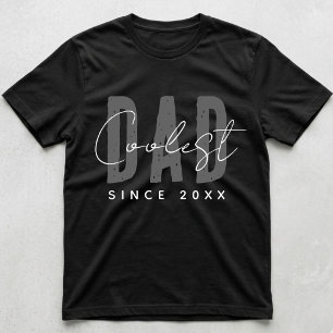 Coolest Dad Since 20XX Modern Funny Simple Preppy T-Shirt