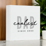 Coolest Dad Since 20XX Modern Simple Preppy 3 Ring Binder<br><div class="desc">This simple and modern design is composed of san serif typography.</div>