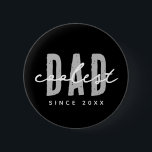 Coolest Dad Since 20XX Modern Simple Preppy Button<br><div class="desc">This simple and modern design is composed of san serif typography.</div>