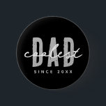 Coolest Dad Since 20XX Modern Simple Preppy Button<br><div class="desc">This simple and modern design is composed of san serif typography.</div>