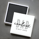 Coolest Dad Since 20XX Modern Simple Preppy Magnet<br><div class="desc">This simple and modern design is composed of san serif typography.</div>
