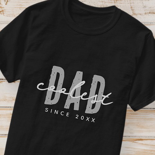 Coolest Dad Since 20XX Modern Simple Preppy T_Shirt