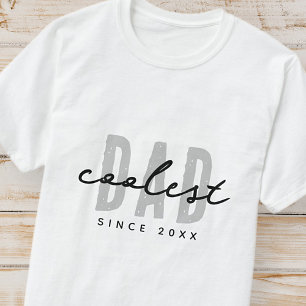 Coolest Dad Since 20XX Modern Simple Preppy T-Shirt