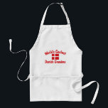 Coolest Danish Grandma Adult Apron<br><div class="desc">This custom World's Coolest Danish Grandma design is one of many Danish creations by Worldshop.</div>