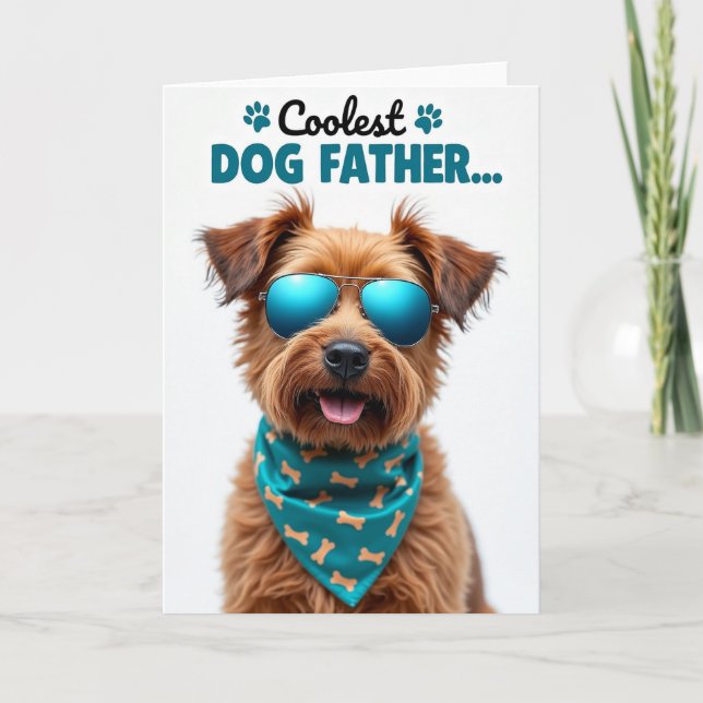 Coolest Dog Father Image Card (Front)