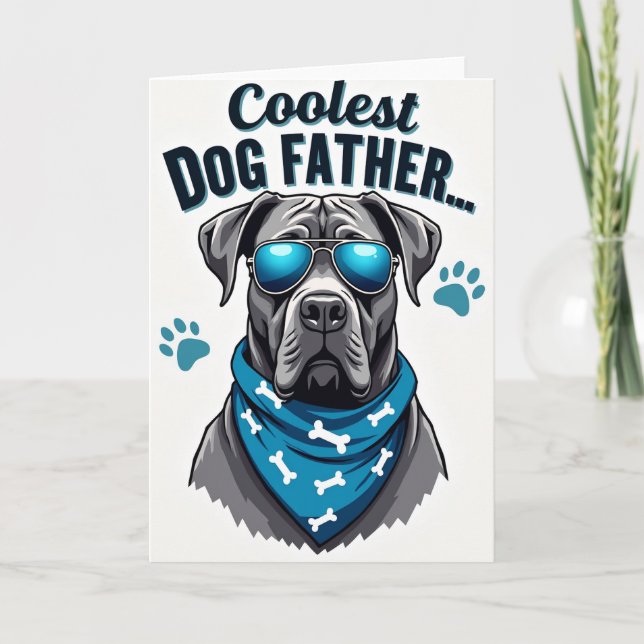 Coolest Dog Fathers Day Card (Front)