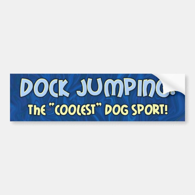 Coolest Dog Sport Dock Jumping Bumper Sticker (Front)