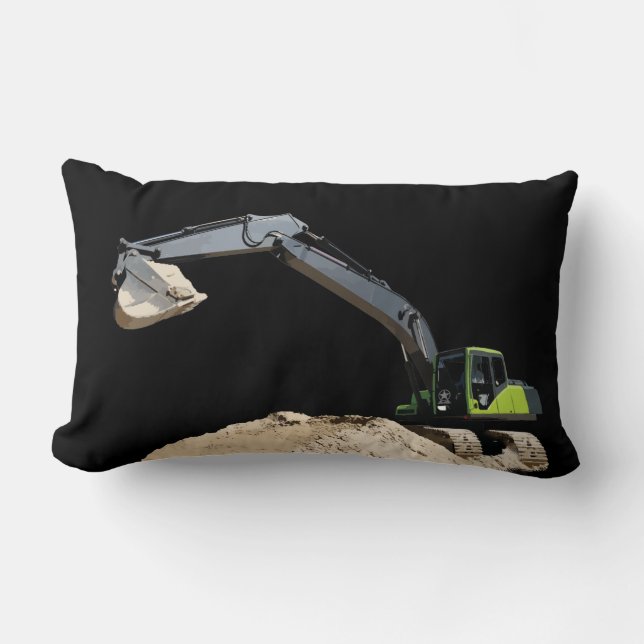 Coolest Double Sided Excavator Pillow (Front)