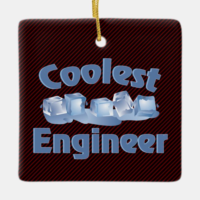 Coolest Engineer Ice Ceramic Ornament (Front)