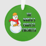 Coolest Engineer Snowman Ornament