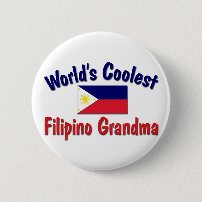 Coolest Filipino Grandma Button (Front)