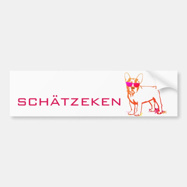 Coolest French Bulldog Boy Bumper Sticker (Front)