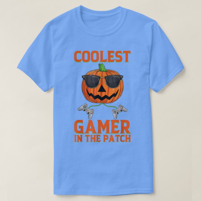 Coolest Gamer In The Patch Boys Girls Kids Hallowe T-Shirt (Design Front)