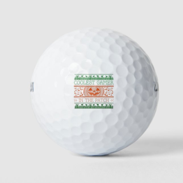 Coolest Gamer In The Patch  Golf Balls (Front)