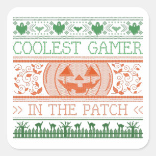 Coolest Gamer In The Patch Square Sticker