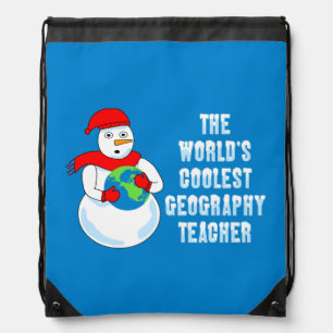 Coolest Geography Teacher Drawstring Bag