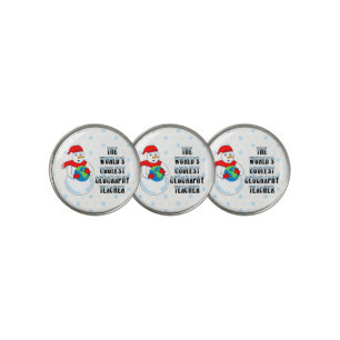 Coolest Geography Teacher Golf Ball Marker