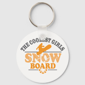 Coolest Girls Snowboard Keychain