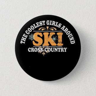 Coolest Girls XC Ski Pinback Button