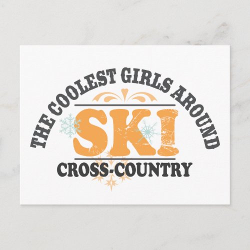 Coolest Girls XC Ski Postcard