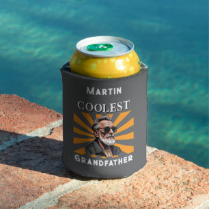 Coolest Grandfather Funny Retro Cool Sunglasses Can Cooler