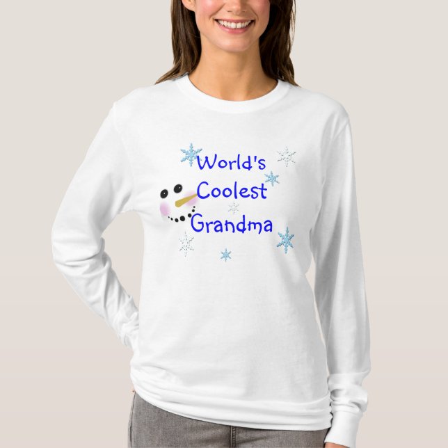 COOLEST GRANDMA SNOWMAN T-SHIRT (Front)